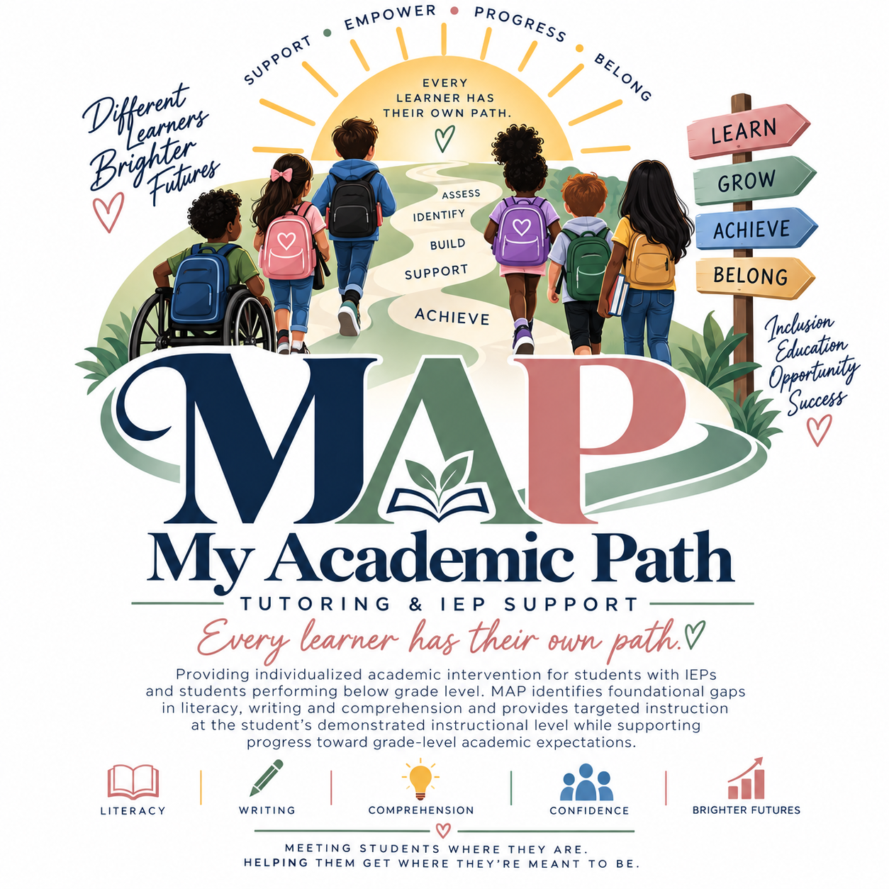 My Academic Path logo with children following a learning path